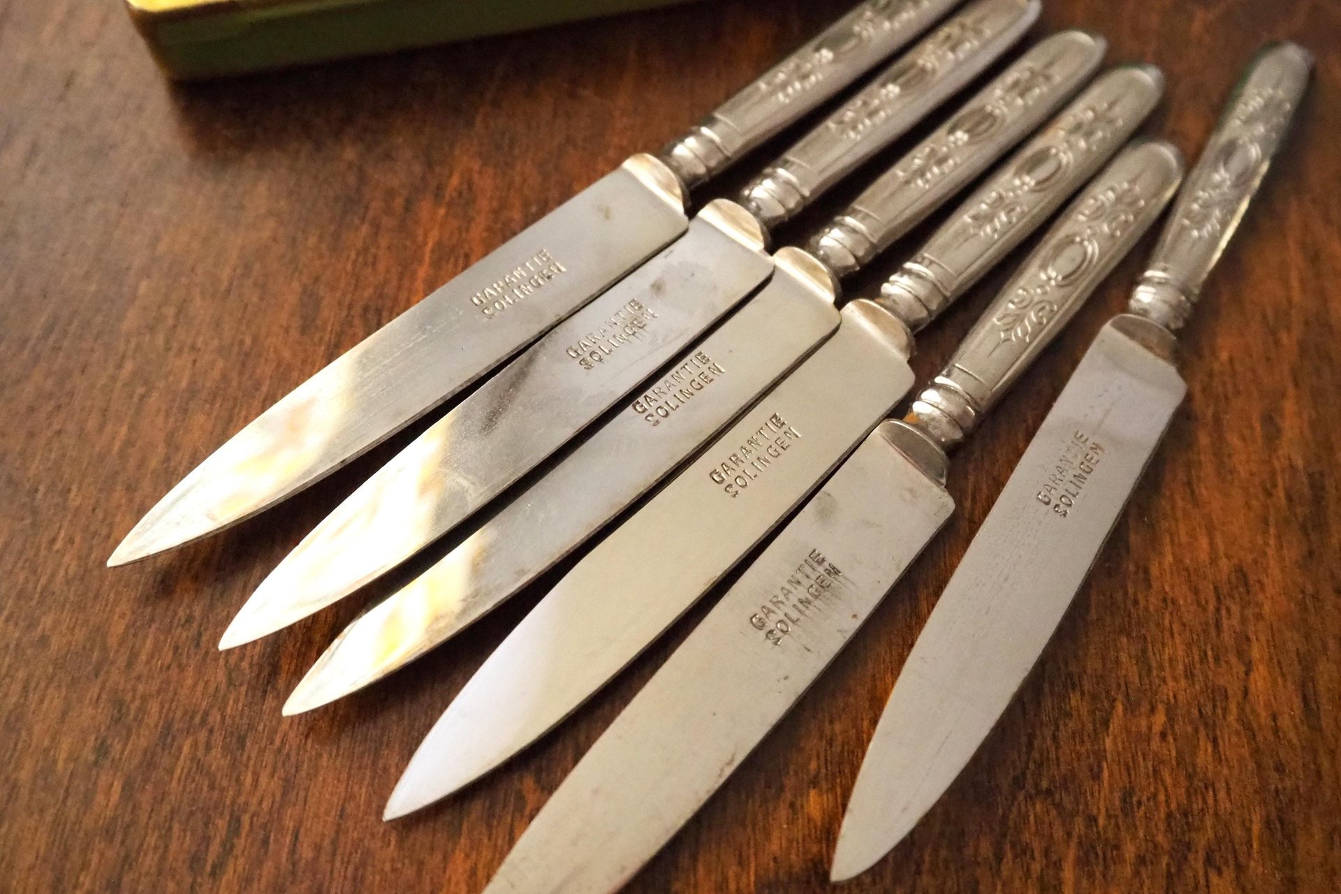 Set of six vintage fruit knives | Solingen fruit knives | Midcentury fruit knives | Vintage Solingen fruit knives | Made in Sweden