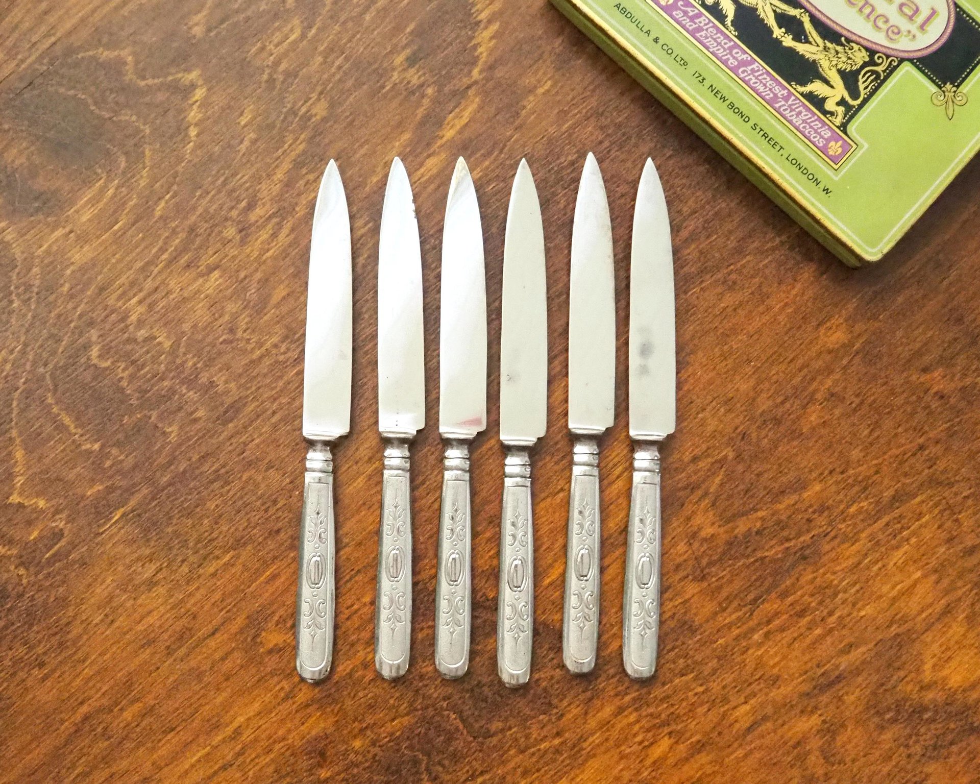 Set of six vintage fruit knives | Solingen fruit knives | Midcentury fruit knives | Vintage Solingen fruit knives | Made in Sweden