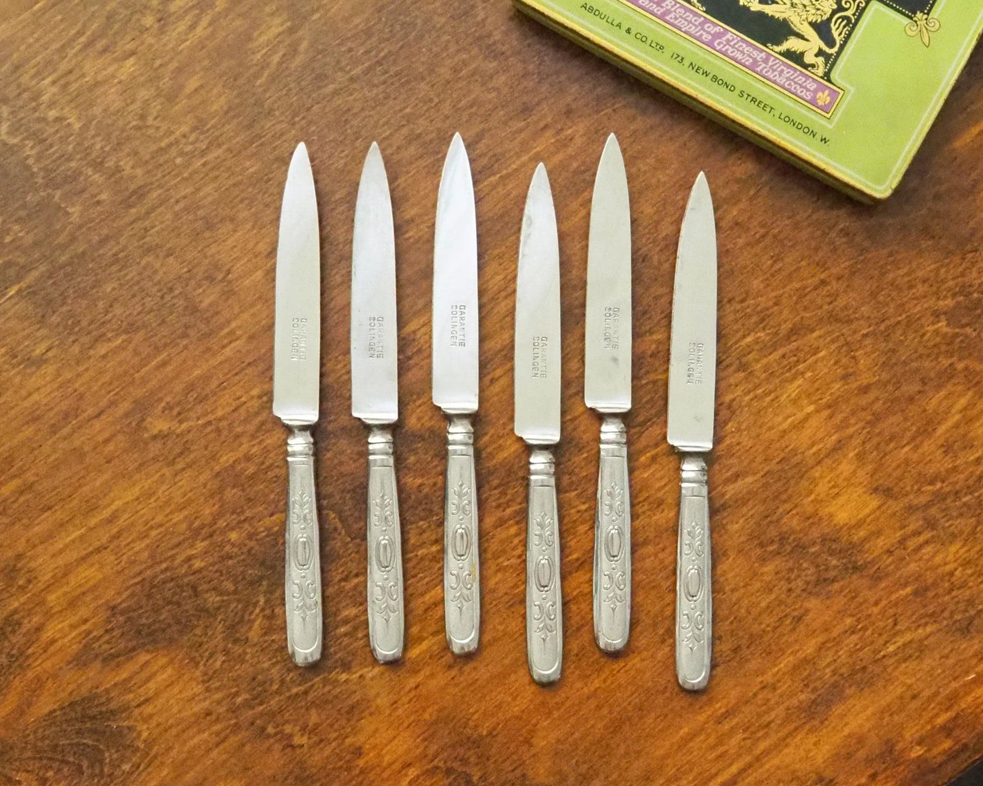 Set of six vintage fruit knives | Solingen fruit knives | Midcentury fruit knives | Vintage Solingen fruit knives | Made in Sweden