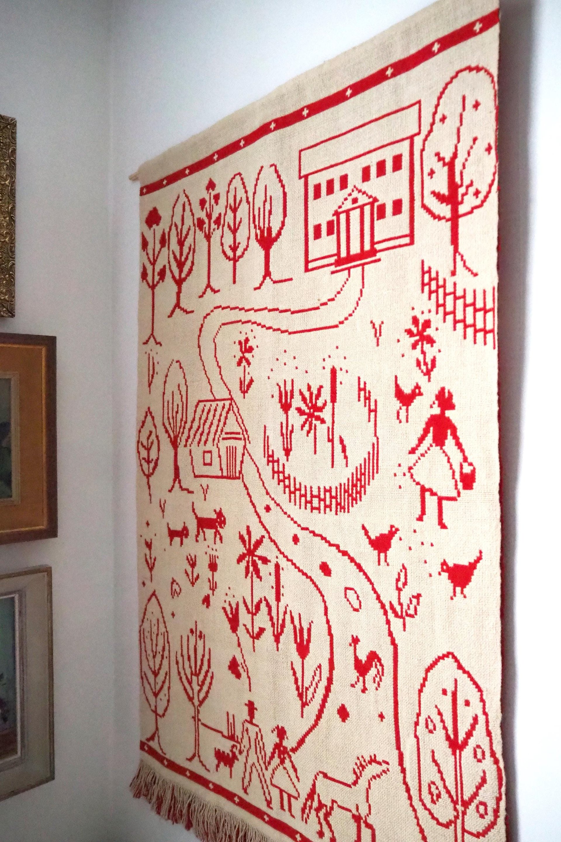 Vintage wall hanging | Handmade wall tapestry | Scandinavian wall hanging | Vintage wall tapestry | Reversible wall tapestry