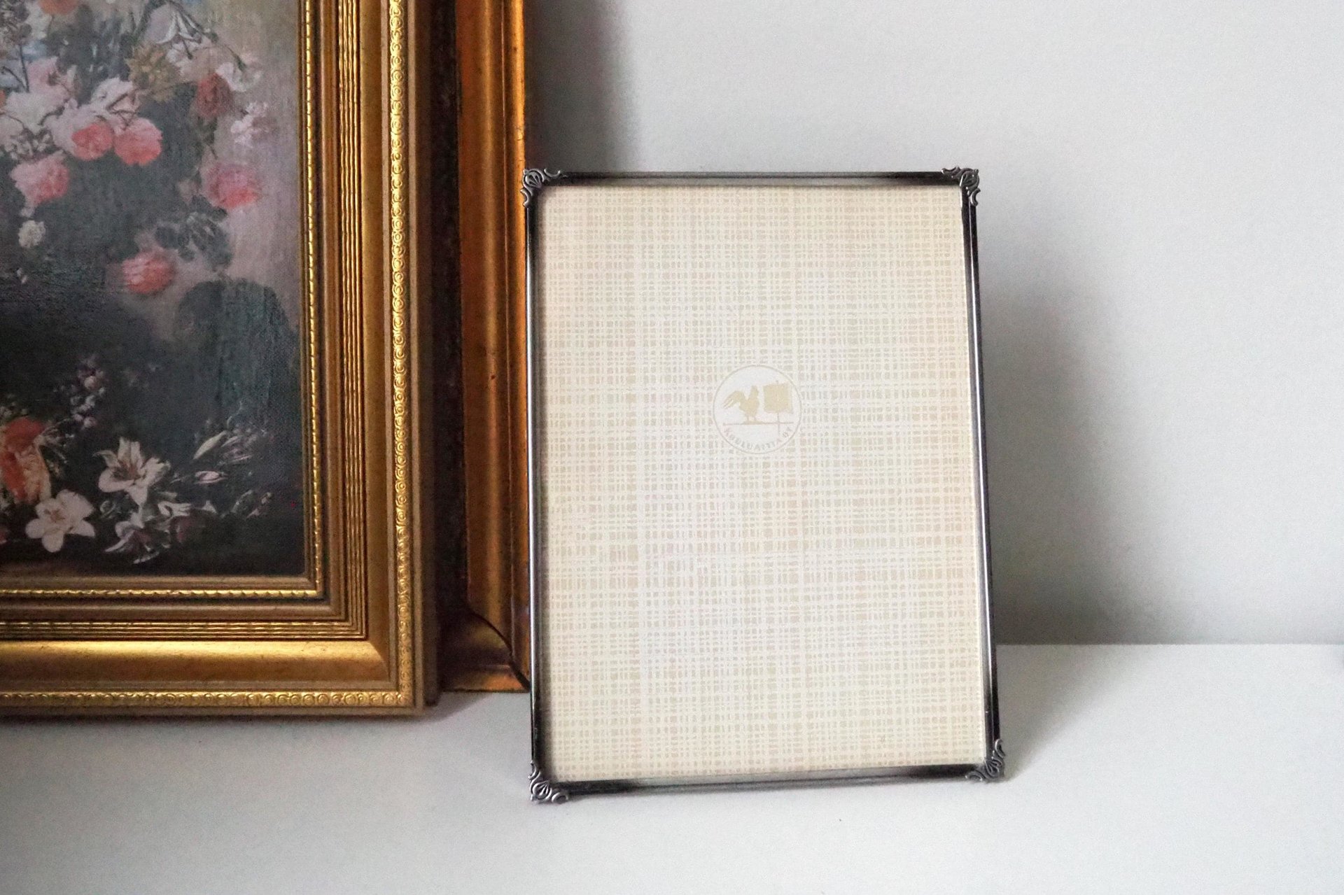 Vintage photo frame 18x24 cm | Vintage photo frame | Silver plated picture frame | Vintage silver picture frame