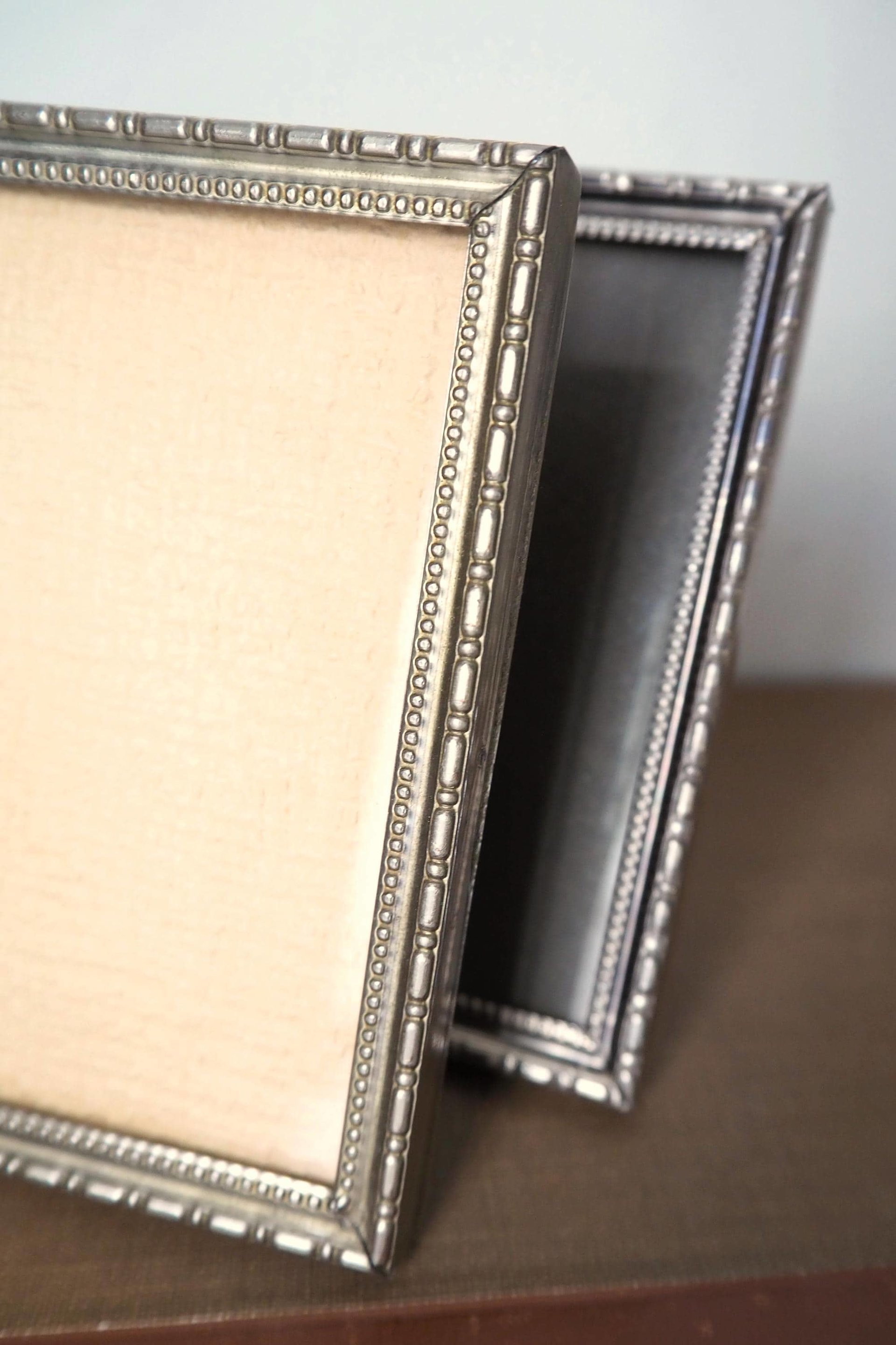 Set of two vintage photo frames | Vintage silver plated photo frames | Silver plated square frames | Silver plated picture frames