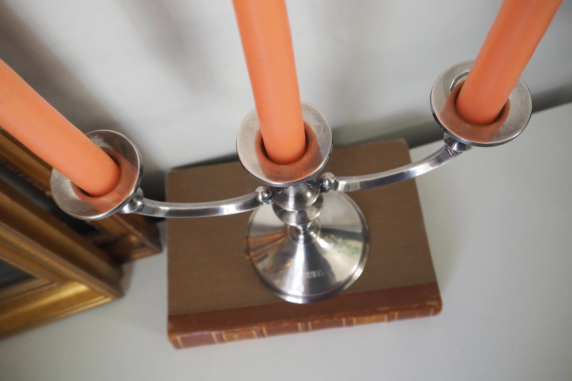 Vintage alpacca candelabra | Alpacca silver candelabra | Three arm candlestick holder | Vintage candelabrum