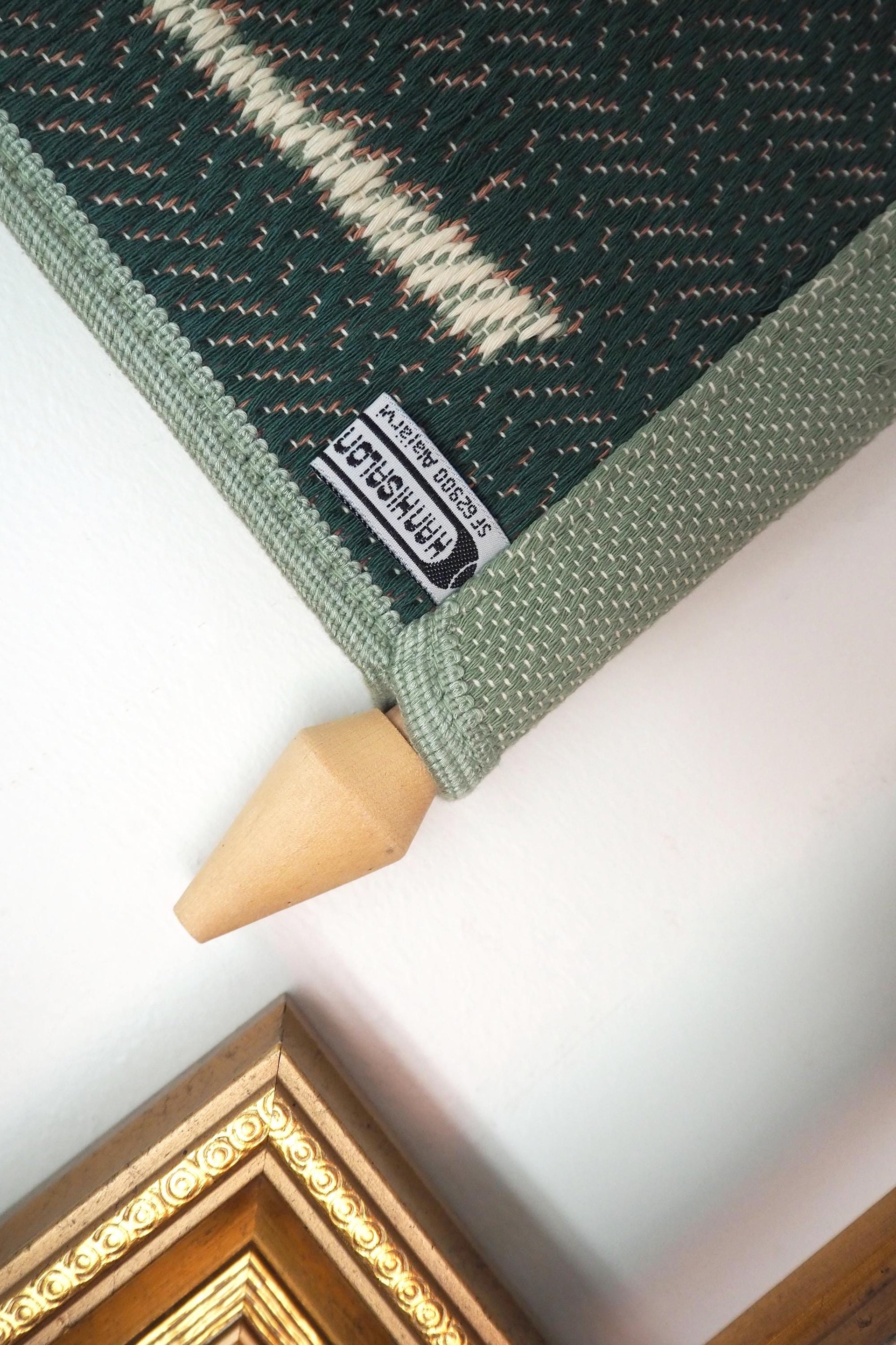 Vintage wall hanging | Long wall hanging | Nature wall hanging | Scandinavian woven textile | Made in Finland