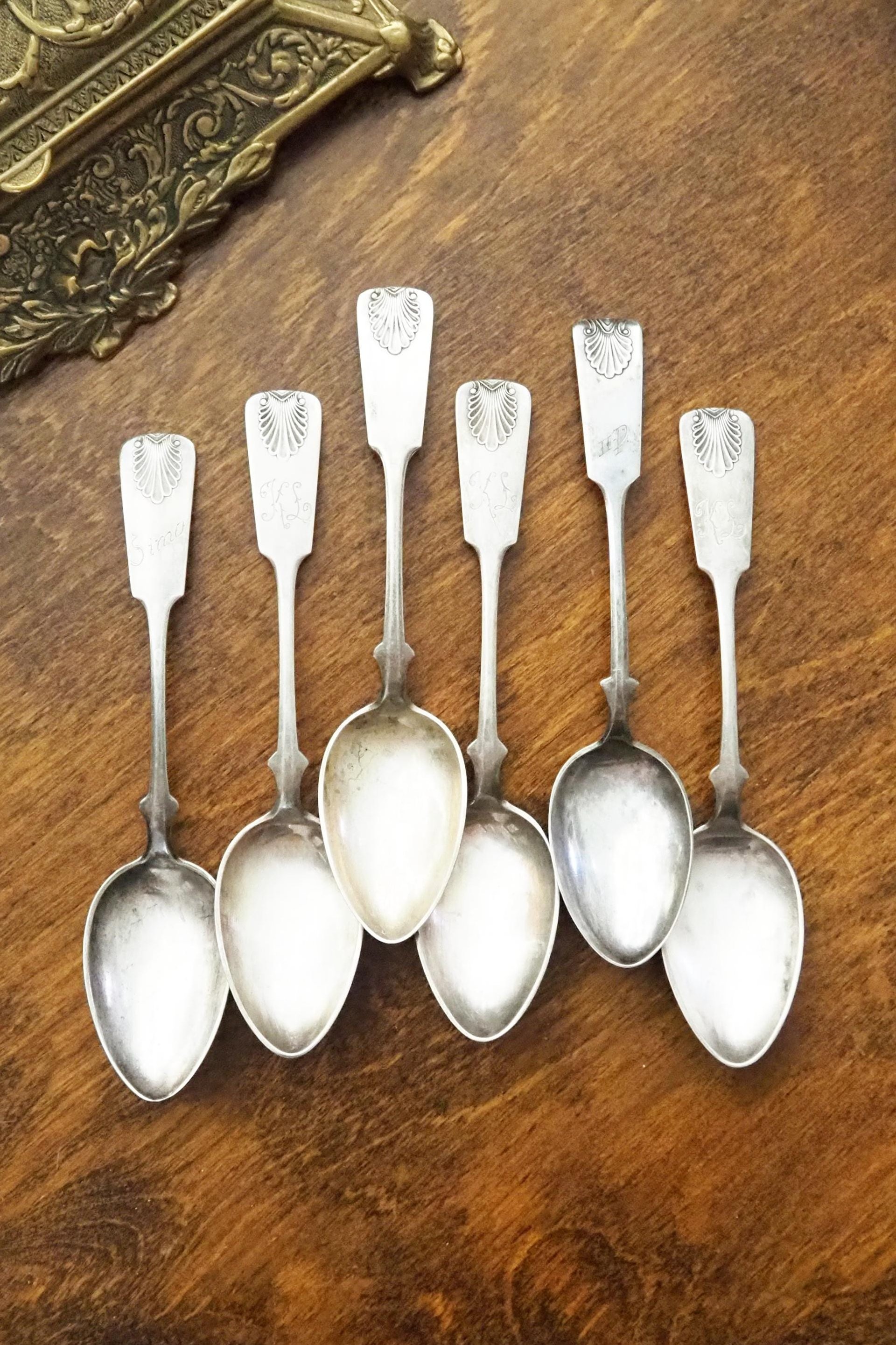 Set of six vintage spoons | Vintage Musla spoons | Vintage alpacca silver spoons | Small vintage spoons