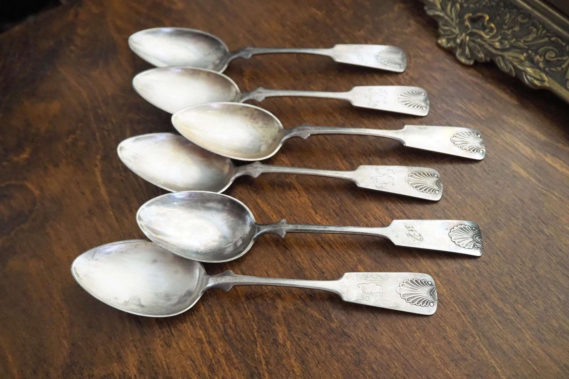 Set of six vintage spoons | Vintage Musla spoons | Vintage alpacca silver spoons | Small vintage spoons