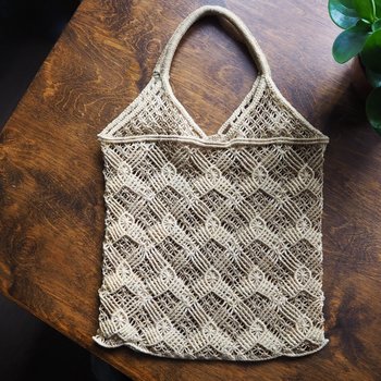 Vintage macrame bag | Macrame market bag | Macrame woven handbag | Boho macrame bag | Vintage market bag