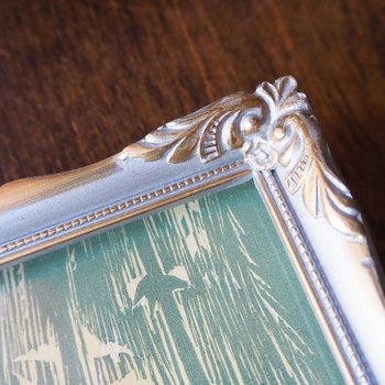 Vintage wooden photo frame | Silver tone picture frame 14x19 cm | Vintage wooden picture frame | Vintage Eklöf photo frame