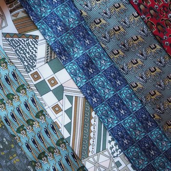 Vintage silk tie | Vintage Marja Kurki tie | Marja Kurki silk tie | Patterned silk tie | Colorful silk tie | Wide silk tie