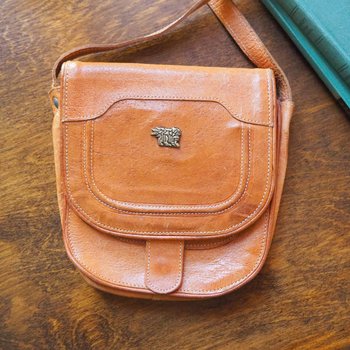 Vintage leather crossbody bag | Small crossbody bag | Vintage leather bag | Brown leather bag