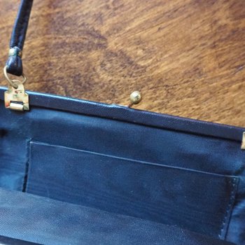 Vintage leather purse bag | Vintage leather bag | Black purse bag | Vintage leather clutch | Vintage purse