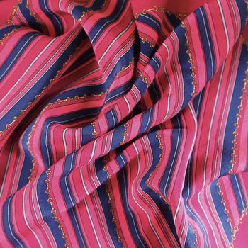 Vintage silk scarf | Striped silk scarf | Small vintage silk scarf | Silk scarf