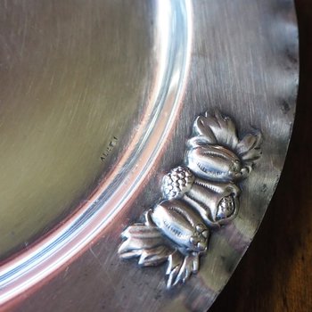 Vintage alpacca silver plate | Alpacca silver platter | Vintage serving plate | Vintage silver plate