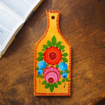 Vintage cutting board | Vintage folk art cutting board | Vintage handpainted food board | Khokhloma cutting board