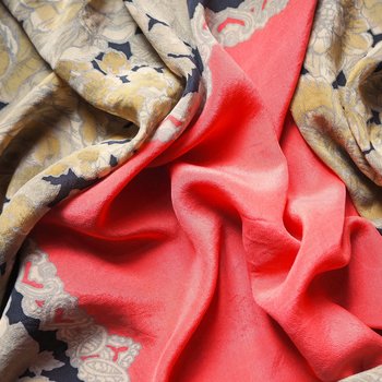 Vintage silk scarf | Floral silk scarf | Large vintage silk scarf | Square silk scarf