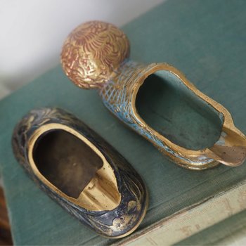 Vintage brass ashtray | Small vintage ashtray | Brass ashtray | Shoe ashtray