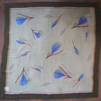 Vintage silk scarf | Vintage Marja Kurki scarf | Marja Kurki silk scarf | Small vintage silk scarf