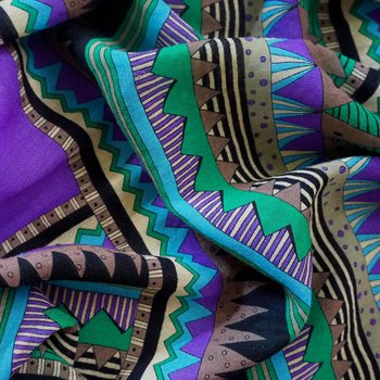 Vintage wool scarf | Geometric vintage wool scarf | Vintage Marja Kurki scarf | Marja Kurki wool scarf | Large wool scarf