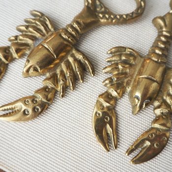 Vintage brass bottle opener set | Lobster bottle openers | Brass bottle openers | Vintage bottle openers | Brass wine bottle openers