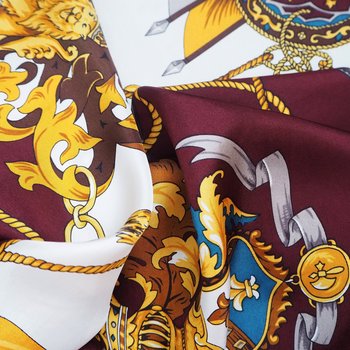 Vintage silk scarf | Purple silk scarf | Large vintage silk scarf | 100% silk scarf | Baroque silk scarf