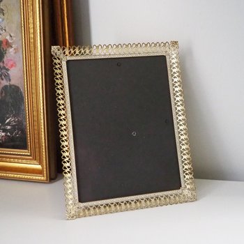 Vintage photo frame 18x24 cm | Vintage brass frame | Brass picture frame | Vintage Jyden picture frame | Danish photo frame