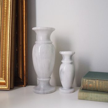 Set of two vintage vases | Marble vases | Vintage bud vase | Vintage single flower vases | Vintage marble vases