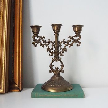 Vintage three arm candelabra | Ornate candelabra | Three arm candlestick holder | Vintage candelabrum | Small candelabrum
