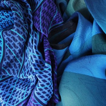 Vintage silk scarf | Vintage Marja Kurki scarf | Marja Kurki silk scarf | Geometric vintage silk scarf