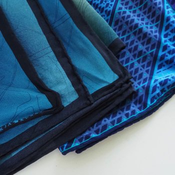 Vintage silk scarf | Vintage Marja Kurki scarf | Marja Kurki silk scarf | Geometric vintage silk scarf