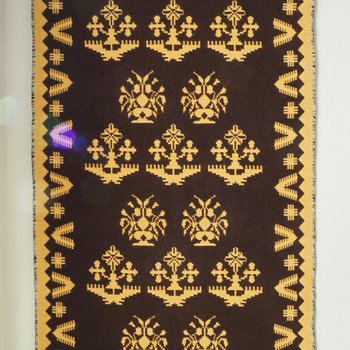 Vintage wall hanging | Brown and yellow wall hanging | Scandinavian wall hanging | Vintage wall tapestry | Handmade wall tapestry