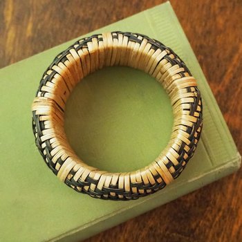 Vintage rattan bangle | Vintage rattan bangle | Chunky rattan bangle | Stacking bangle | Boho bangle bracelet