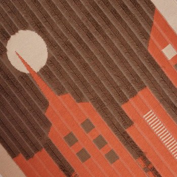 Vintage wall hanging | Large wall hanging | Vintage skyline wall hanging | Scandinavian woven textile | Made in Finland | Hanhisalon kutomo
