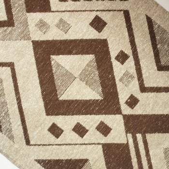 Vintage wall hanging | Large wall hanging | Scandinavian woven textile | Brown and beige wall hanging | Geometric wall hanging