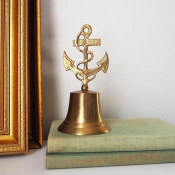 Vintage brass hand bell | Anchor hand bell | Vintage hand bell | Brass table bell | Vintage table bell | Vintage brass bell