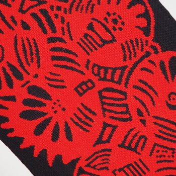 Vintage wall hanging | Red and black wall hanging | Geometric wall hanging | Scandinavian wall hanging | Handmade wall tapestry