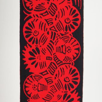 Vintage wall hanging | Red and black wall hanging | Geometric wall hanging | Scandinavian wall hanging | Handmade wall tapestry