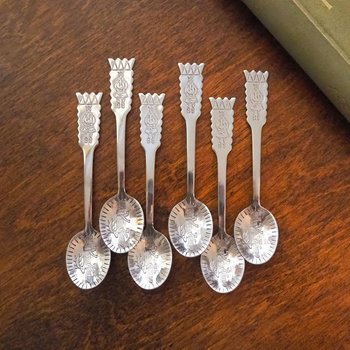 Set of six vintage coffee spoons | Vintage mocca spoons | Small coffee spoons | Nordic spoon set | Vintage Lapland coffee spoons