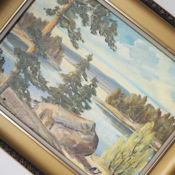 Vintage painting | Vintage landscape oil painting | Finnish scenery wall art | Framed vintage art | Framed wall art | Vintage wall art