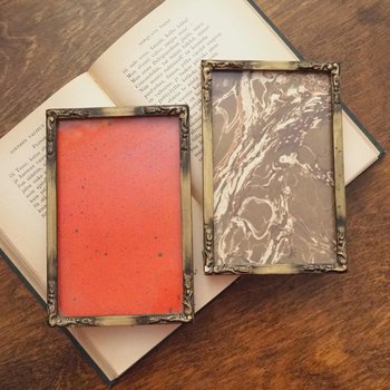 Set of two vintage frames | 9x14 cm photo frames | Vintage wooden picture frames | Vintage Haikka photo frames | Made in Finland