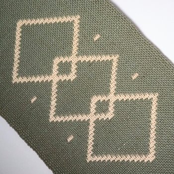 Vintage wall hanging | Mint green and white wall hanging | Geometric wall hanging | Scandinavian woven textile | Made in Finland