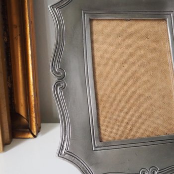 Vintage photo frame | Etain Fin frame | Vintage pewter photo frame | Vintage picture frame | Pewter picture frame | Etain Fin Zinn 95%