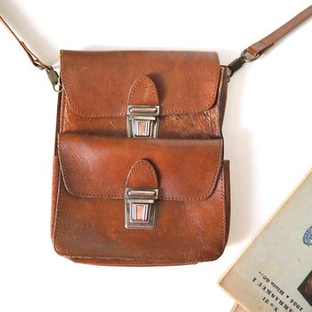 Vintage leather bag | Three Bags leather bag | Brown purse bag | Vintage leather crossbody bag | Vintage belt bag | Made in Finland