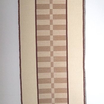 Vintage wall hanging | Large wall hanging | Scandinavian woven textile | Brown and beige wall hanging