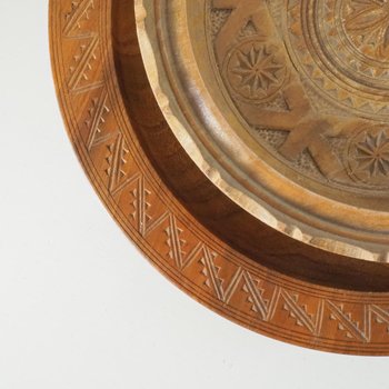 Vintage wooden bowls | Hand carved wooden plates | Ornamented wooden bowls | Handmade vintage wood bowls | Vintage wood bowls