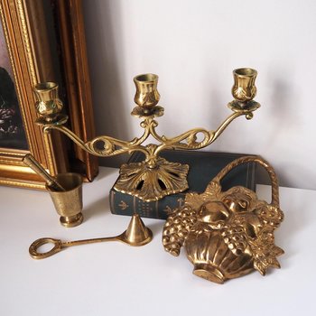 Vintage brass home decor set | Brass home decor set | Vintage gift set | Vintage brass home decor | Vintage home decor gift set