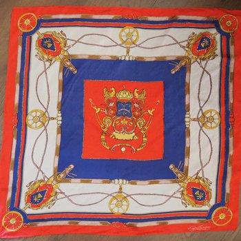 Vintage silk scarf | Vintage Egon von Furstenberg silk scarf | Large vintage silk scarf | Square silk scarf