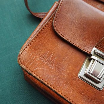 Vintage leather bag | Three Bags leather bag | Brown purse bag | Vintage leather crossbody bag | Vintage belt bag | Made in Finland