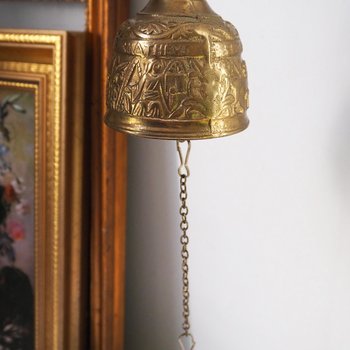 Vintage brass hanging bell | Brass hanging bell | Brass dinner bell | Vintage hanging bell | Vintage brass bell