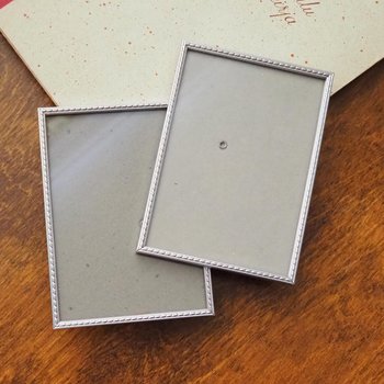 Set of two vintage silver plated photo frames | Silver plated photo frame 11x15 cm | Vintage silver plated picture frames | Vintage frames
