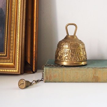 Vintage brass hanging bell | Brass hanging bell | Brass dinner bell | Vintage hanging bell | Vintage brass bell